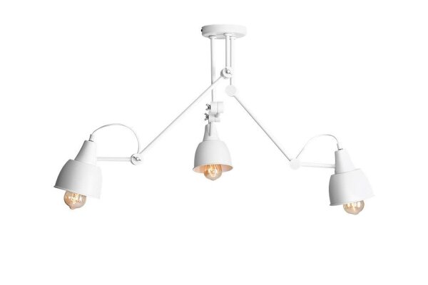 Deckenleuchte E27 Weiß Metall 80 cm lang flexibel