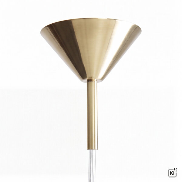 Pendelleuchte E27 in Gold Klar Kugel Glas 30 cm rund