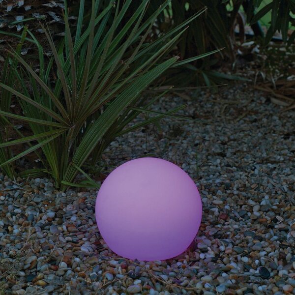 LED Leuchtkugel Solar Dimmer Farbwechsel IP68 Ø 20 cm Garten