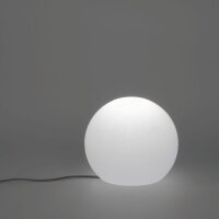 Gartenkugel mit Kabel Stecker Wei&szlig; IP65 E27 LED &Oslash; 30 cm