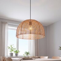 Boho Hängelampe Ø 35 cm Korb Schirm Beige...