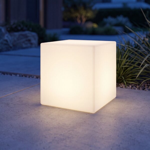 LED Außenleuchte Solar Dimmer RGBW Fernbedienung IP65 B: 20 cm