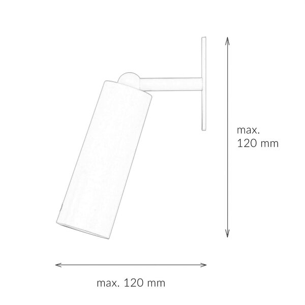 LED Wandlampe Akku Dimmer tragbarer Schirm 3000 K RHEYDT
