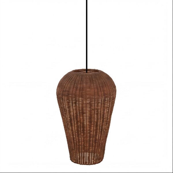 Boho Hängelampe Korb Schirm Natur Ø 31 cm E27 wohnlich
