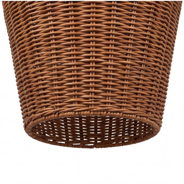 Boho Hängelampe Korb Schirm Natur Ø 31 cm E27 wohnlich