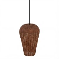 Boho Hängelampe Korb Schirm Natur Ø 31 cm E27...