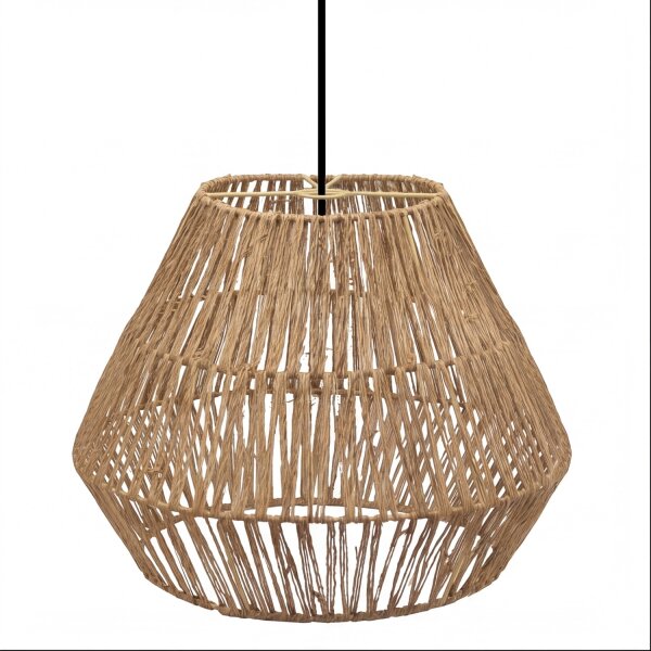 Hängelampe Boho Ø 40 cm Korb Schirm Natur Modern E27