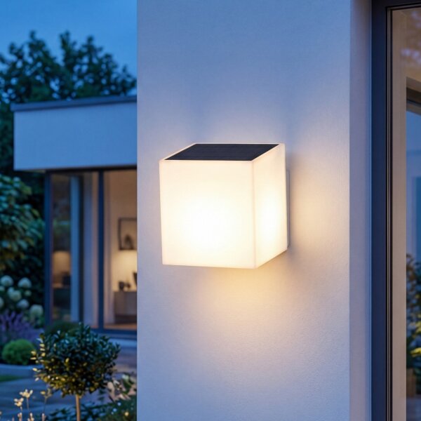 LED Wandlampe Solar Bewegungsmelder Fernbedienung IP65