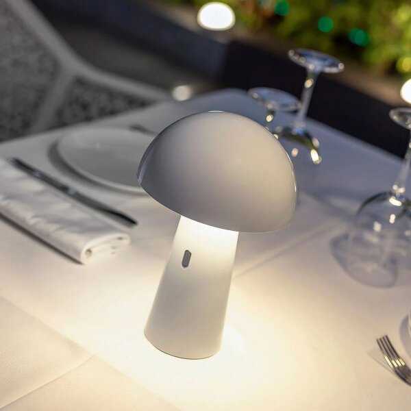 Akku Tischlampe Touch Dimmer LED Weiß IP44 Tragbar Außen
