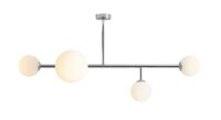 Längliche Deckenlampe Metall Glas in Chrom...