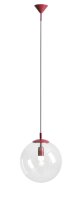 Rote Pendelleuchte Glas Kugel rund Ø30 cm E27...