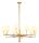 Stilvolle Deckenleuchte Messing Glas in Gold G9 10-flmg