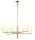 Gro&szlig;e Deckenlampe in Gold Wei&szlig; Glas Messing G9 L:104 cm
