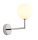 Moderne Wandleuchte G9 Glas Nickel Kugelschirm blendarm