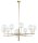 Moderne Deckenleuchte Glas Metall G9 10-flmg Gold Beige