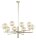Deckenleuchte Metall Glas G9 in Gold Bernstein Beige