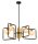 XXL Deckenlampe Metall Glas Schwarz Bernstein Gold 83 cm