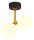 Blendarme Deckenleuchte Messing Glas G9 in Schwarz Gold