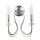 Wandlampe in Nickel Metall T:15 cm E14 Kerzen Rustikal