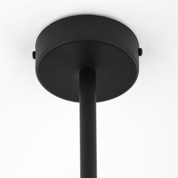 Deckenlampe Metall Glas 100 cm G9 GU10 Schwarz Bernstein