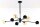Deckenlampe Metall Glas 100 cm G9 GU10 Schwarz Bernstein