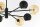 Deckenlampe Metall Glas 100 cm G9 GU10 Schwarz Bernstein