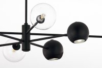 Schwarze Deckenlampe Metall Glas L:94 cm G9 GU10