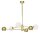 XXL Deckenleuchte in Gold Metall Glas 94 cm G9 GU10