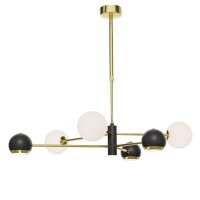 Moderne Deckenleuchte in Gold Schwarz L:94 cm blendarm