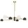 Stilvolle Deckenlampe Metall Glas 100 cm G9 GU10 elegant