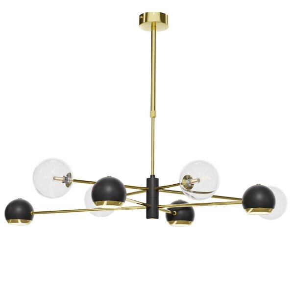 Deckenleuchte Metall Glas G9 GU10 in Gold Schwarz