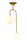 Deckenlampe Jugendstil Messing Glas in Gold G9 blendarm