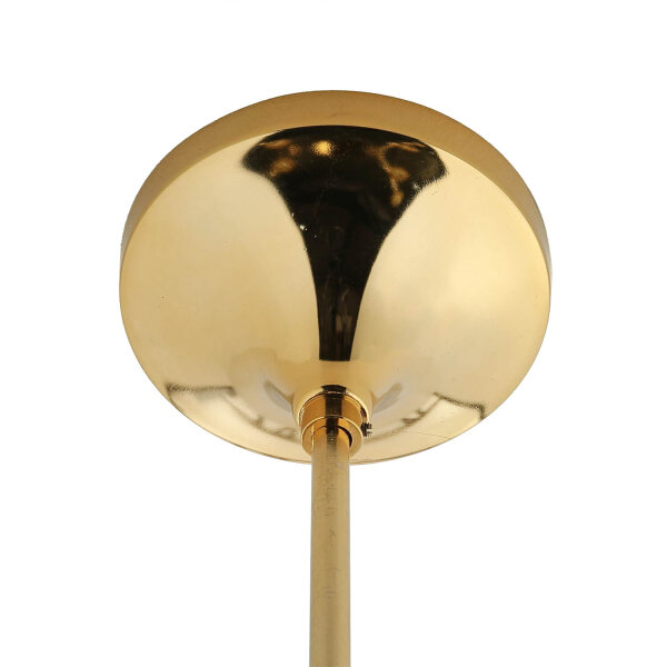 Deckenleuchte Jugendstil Messing Glas in Gold 6-flammig