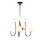 Deckenleuchte Jugendstil Messing Glas in Gold 6-flammig