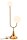 Tischlampe Echt-Messing Glas G9 73 cm hoch in Gold Wei&szlig;