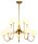 Deckenlampe Jugendstil Messing Glas in Gold 10-flmg G9