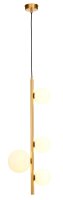 Goldene H&auml;ngelampe Messing Glas blendarm G9 L:22,5 cm