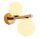 Elegante Wandlampe Messing Glas in Gold Wei&szlig; G9 T:24 cm