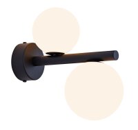Wohnliche Wandleuchte Glas Metall G9 2-flammig T:24 cm