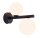 Wohnliche Wandleuchte Glas Metall G9 2-flammig T:24 cm