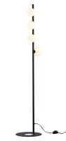 Kleine Stehlampe Metall Glas G9 151 cm mit Fu&szlig;schalter