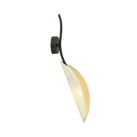 Wandlampe Schwarz Wei&szlig; Gold drehbar H: 51 cm Metall...