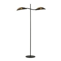 Stehlampe Stoff Metall 150 cm klein drehbare Arme Schwarz...
