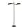 Stehlampe Stoff Metall 150 cm klein drehbare Arme Schwarz Gold