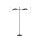 Stehlampe Stoff Metall 150 cm klein drehbare Arme Schwarz Gold