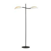 Stehleuchte Stoff Metall 150 cm drehbar Schwarz...