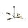 Deckenleuchte Stoff Metall 102 cm lang drehbar Schwarz Gold