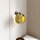 Wandlampe Stoff Metall Ø 20 cm Steinoptik Schwarz Gold E27