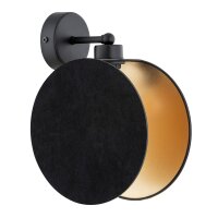 Wohnzimmer Stoff Metall rund Ø 20 cm in Schwarz...