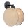 Wandlampe Stoff Metall Ø 20 cm rund Schwarz Beige E27 THAIS